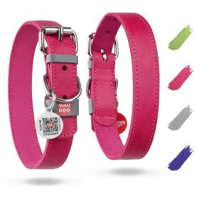 Long Lasting Leather Dog Collar for Large Dogs Medium Small Dogs Adjustable for Boy Girl Dog Collars with Durable Buckle D Ring Pink 15 - 20 inch Long Lasting Leather Dog Collar for Large Dogs Medium Small Dogs Adjustable for Boy Girl Dog Collars with Durable Buckle D Ring Pink 15 - 20 inch